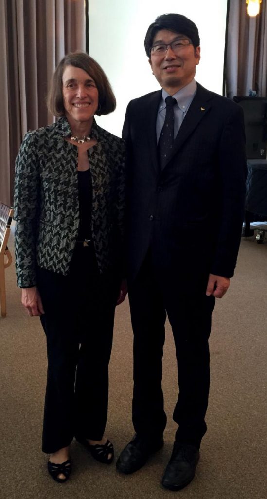 AHF President Cindy Kelly with Mayor Taue of Nagasaki
